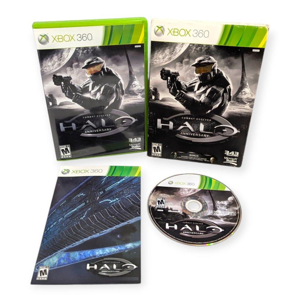 Halo Combat Evolved Anniversary Xbox 360 Game w/ Slipcover Manual 343 Industries